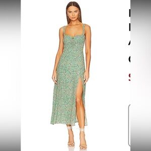 Astr The Label Floral Maxi Dress with Slit